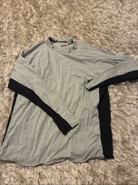 Bulwark Men's Long Sleeve Work Shirt - Heather Gray with Black Panels